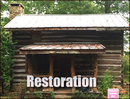 Historic Log Cabin Restoration  Bland, Virginia